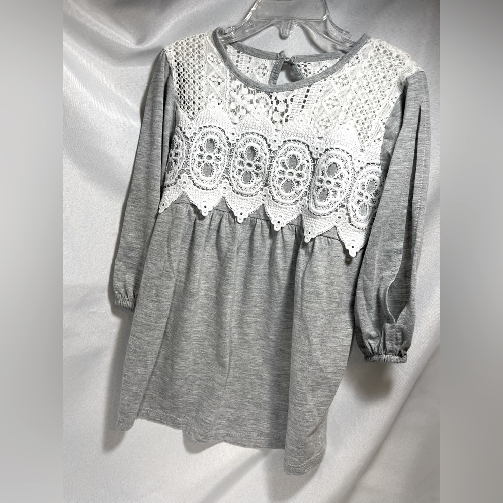 Girls top with lace embellishment on top size S